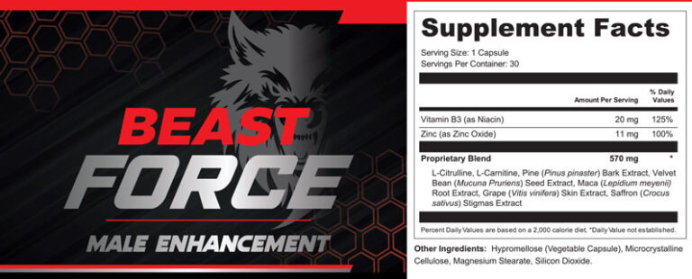 Beast Force supplement facts